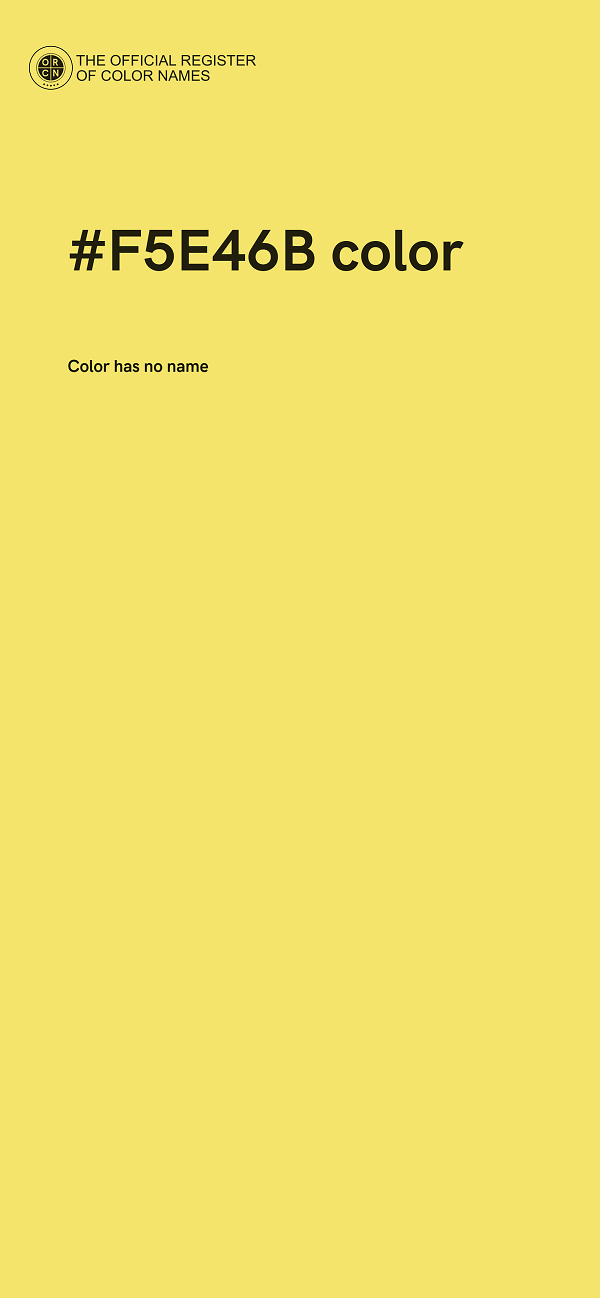 #F5E46B color image
