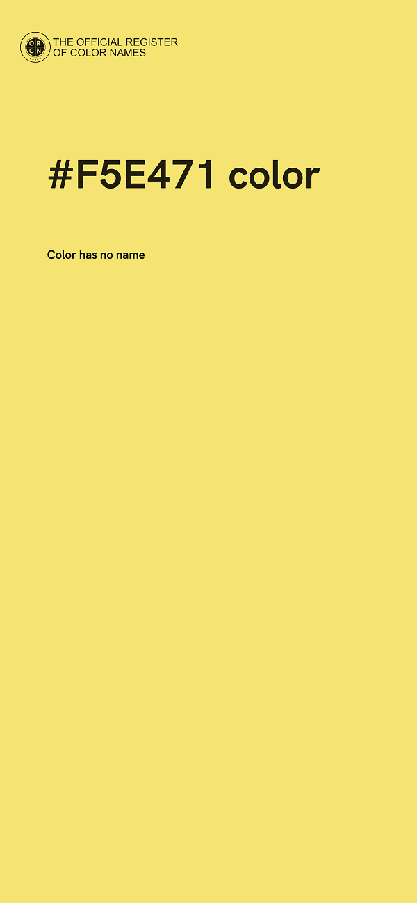 #F5E471 color image