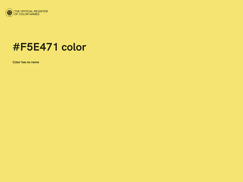 #F5E471 color image