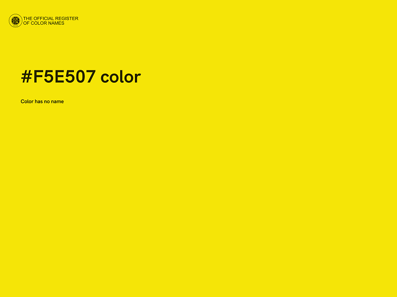 #F5E507 color image