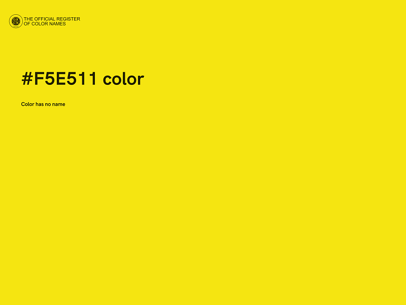 #F5E511 color image