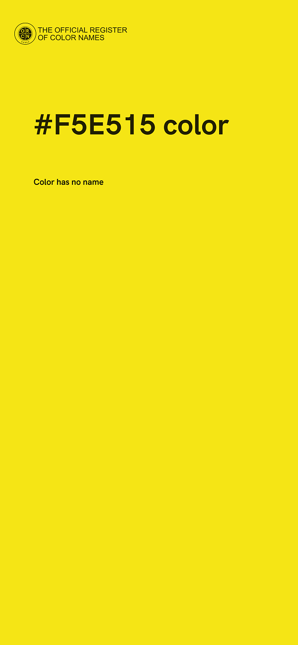 #F5E515 color image