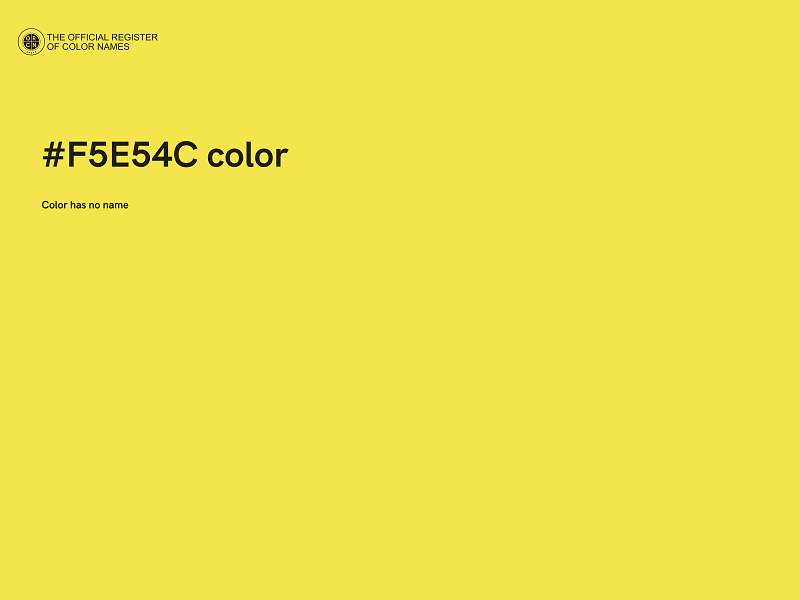 #F5E54C color image
