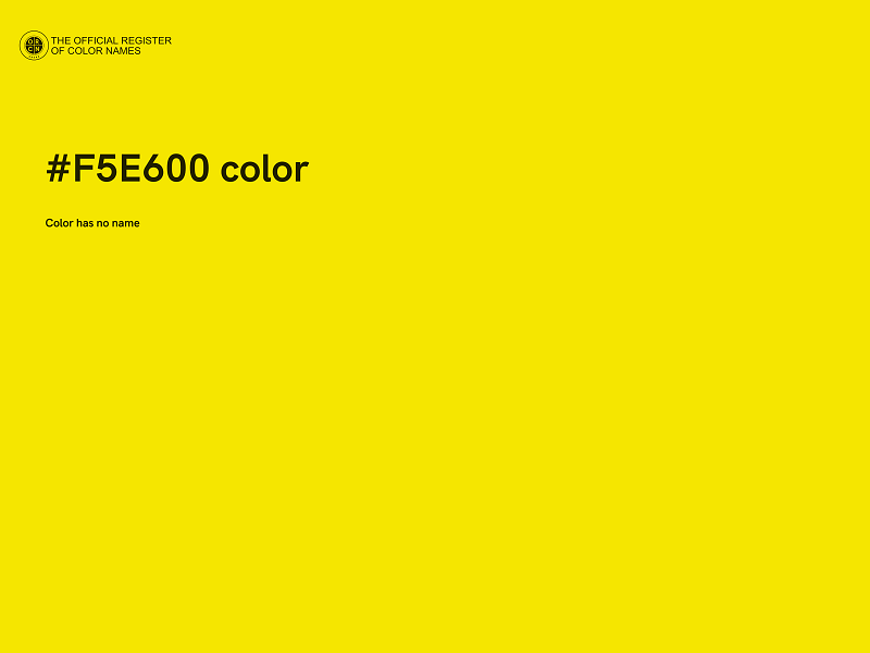 #F5E600 color image
