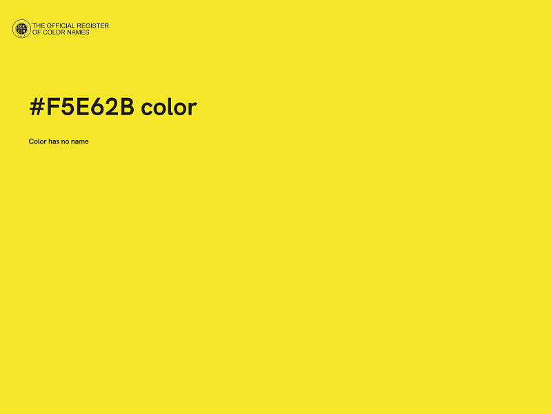 #F5E62B color image