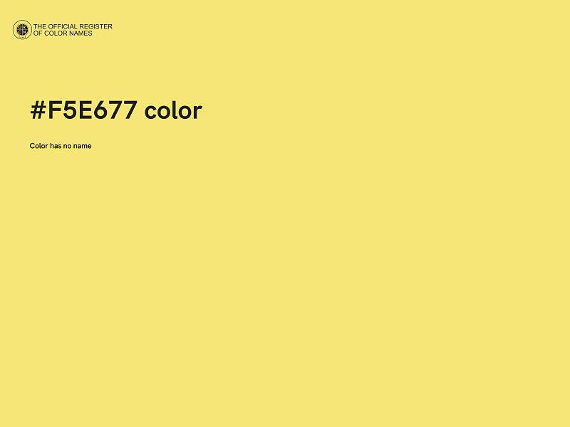 #F5E677 color image