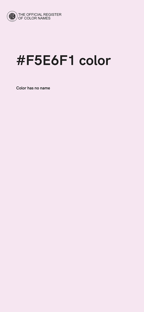 #F5E6F1 color image
