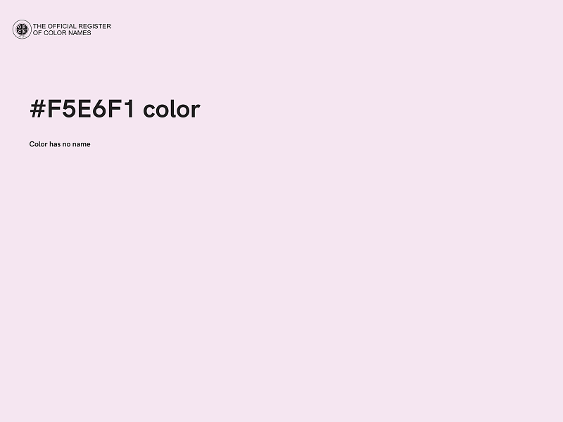 #F5E6F1 color image