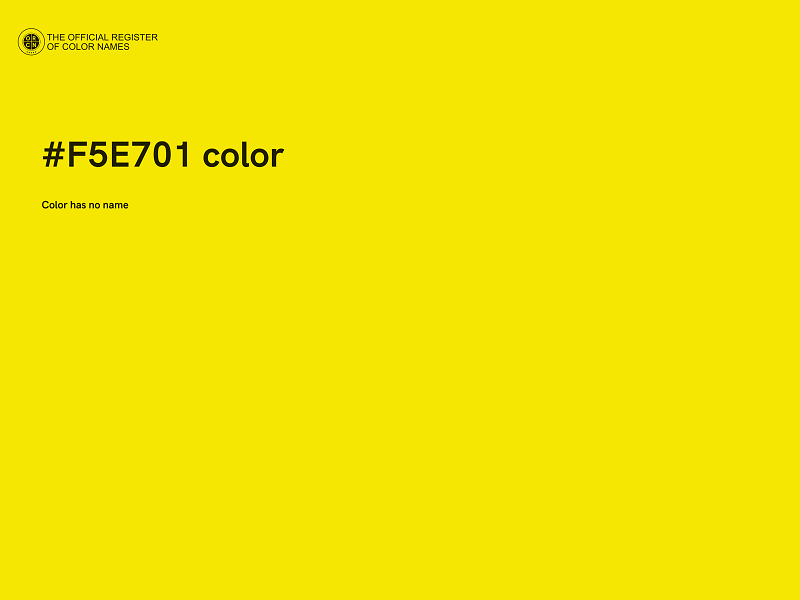 #F5E701 color image
