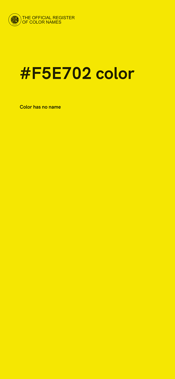 #F5E702 color image