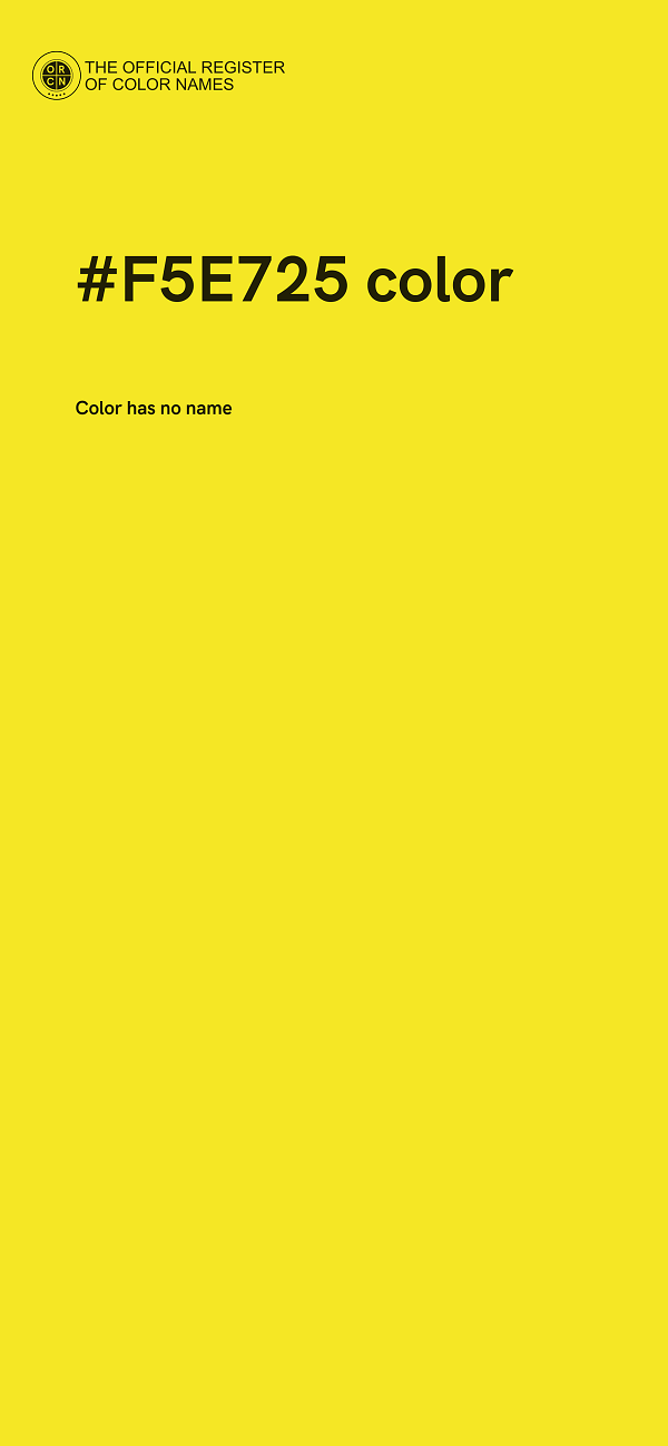 #F5E725 color image