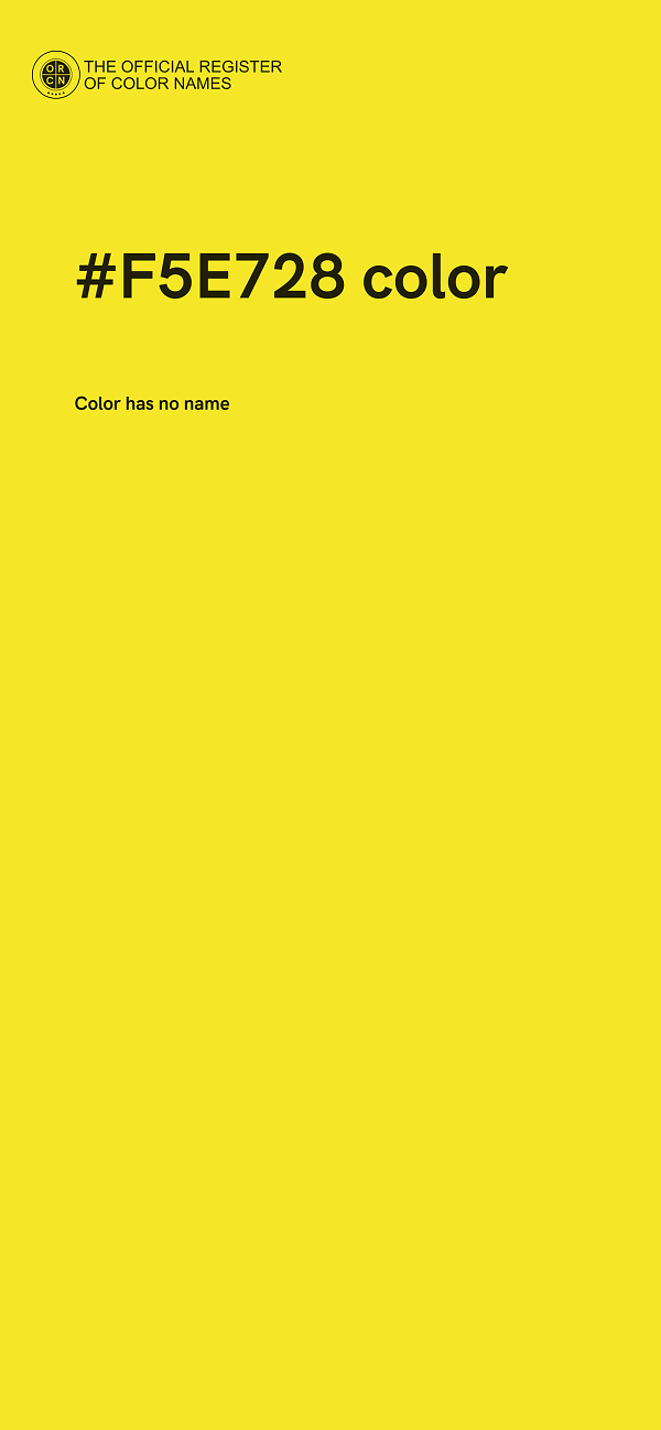 #F5E728 color image