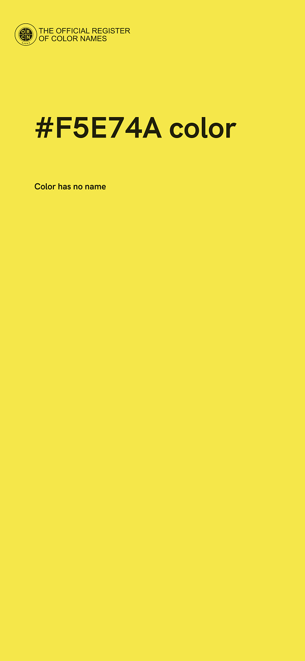#F5E74A color image