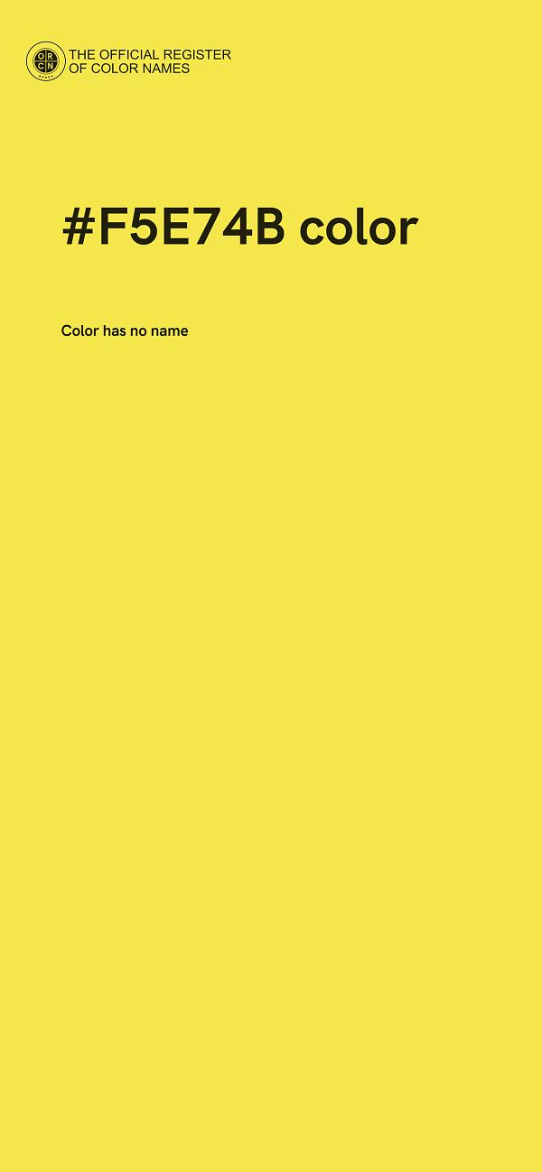 #F5E74B color image