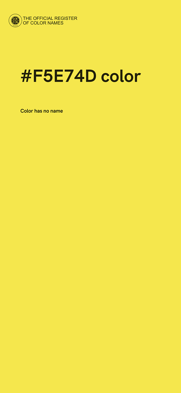 #F5E74D color image