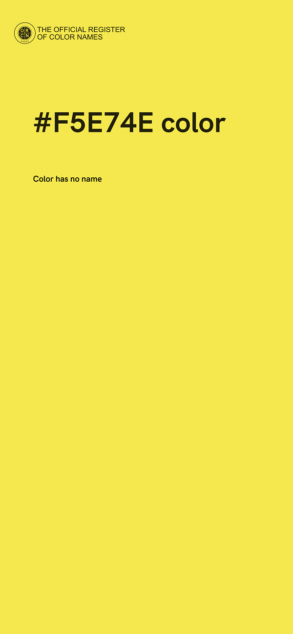#F5E74E color image