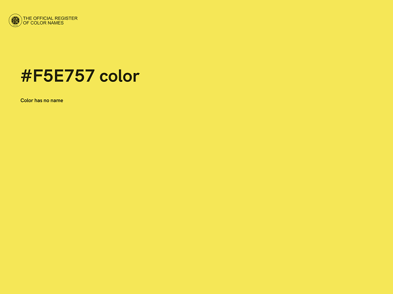 #F5E757 color image