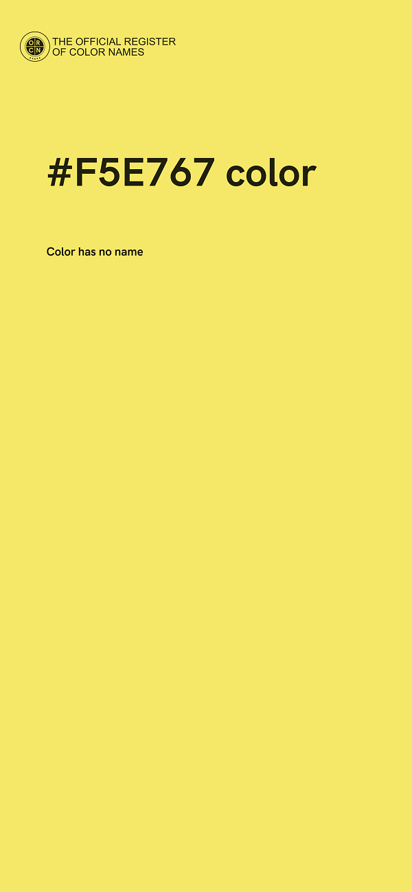 #F5E767 color image