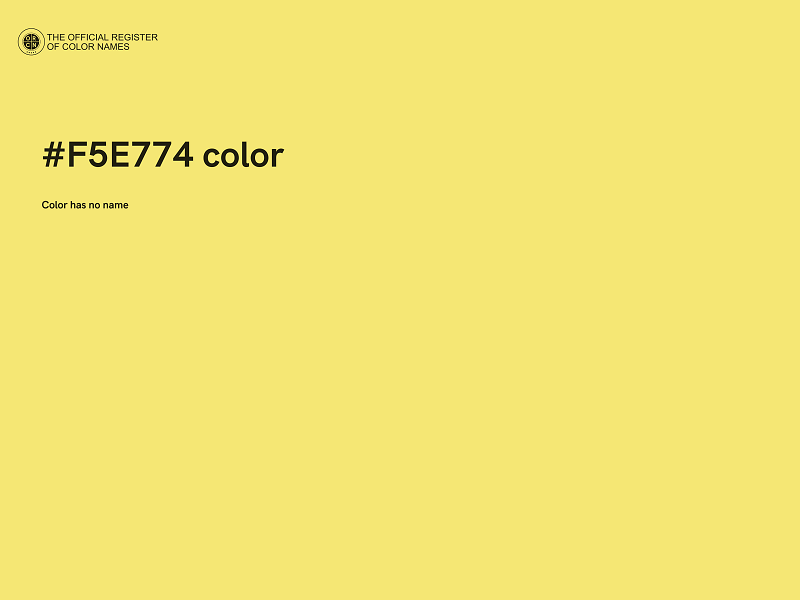 #F5E774 color image