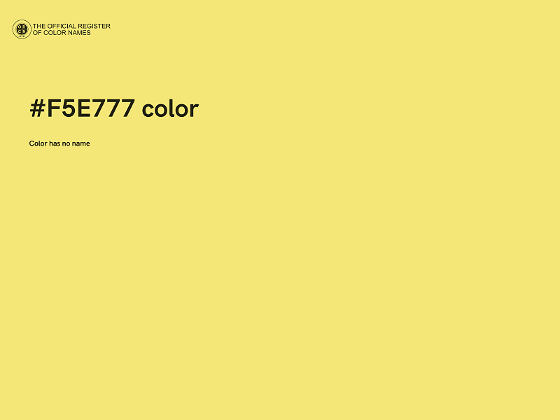 #F5E777 color image
