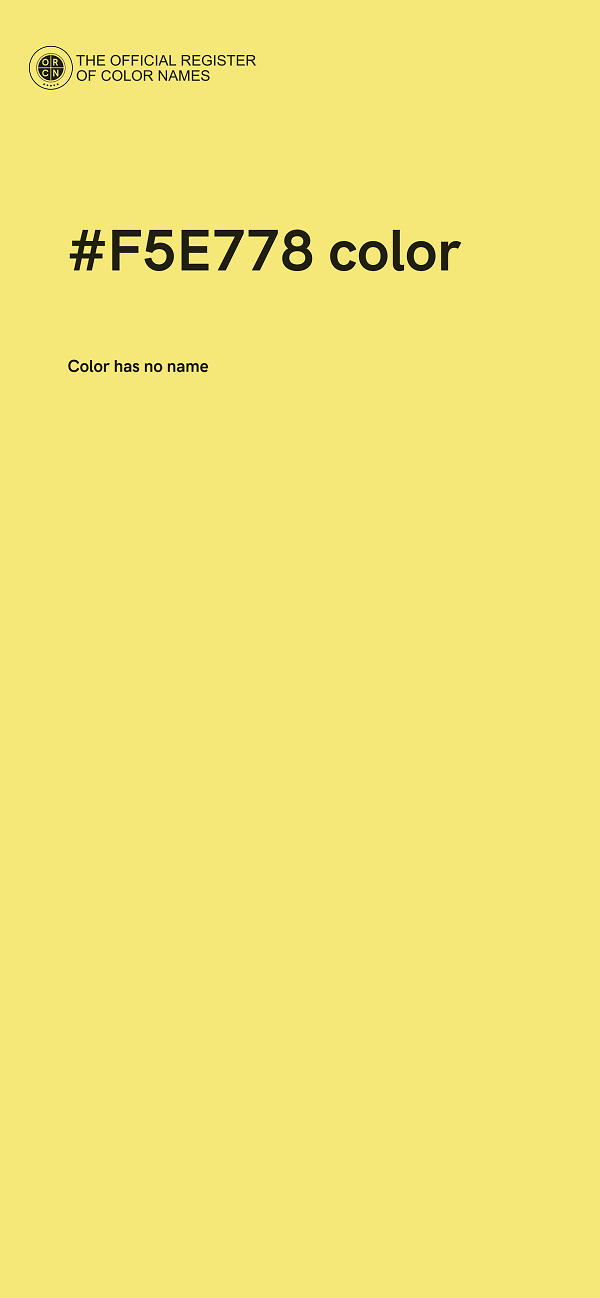 #F5E778 color image