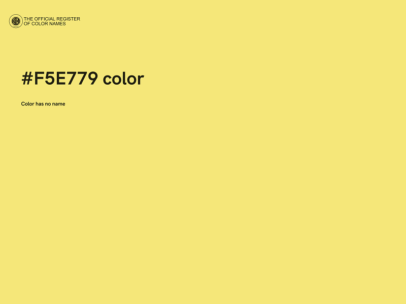 #F5E779 color image