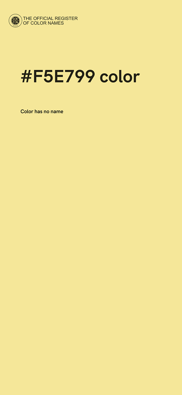 #F5E799 color image