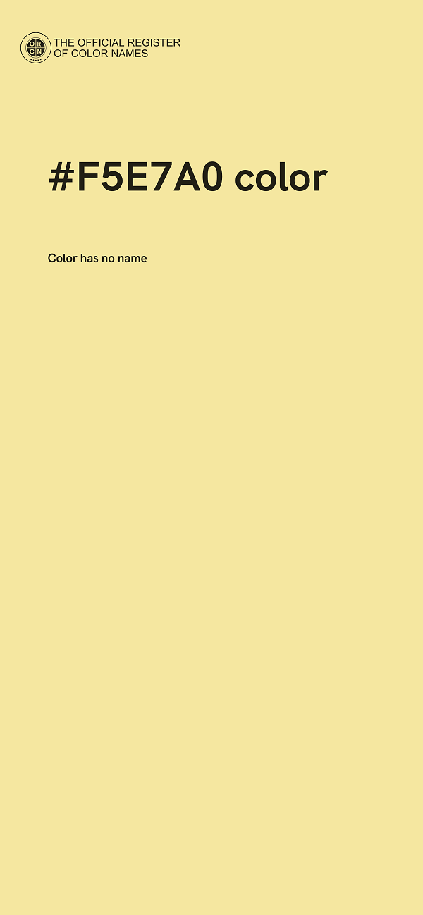 #F5E7A0 color image