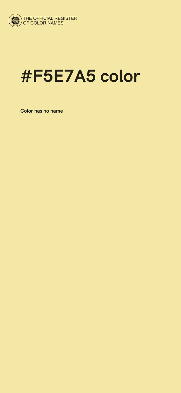 #F5E7A5 color image