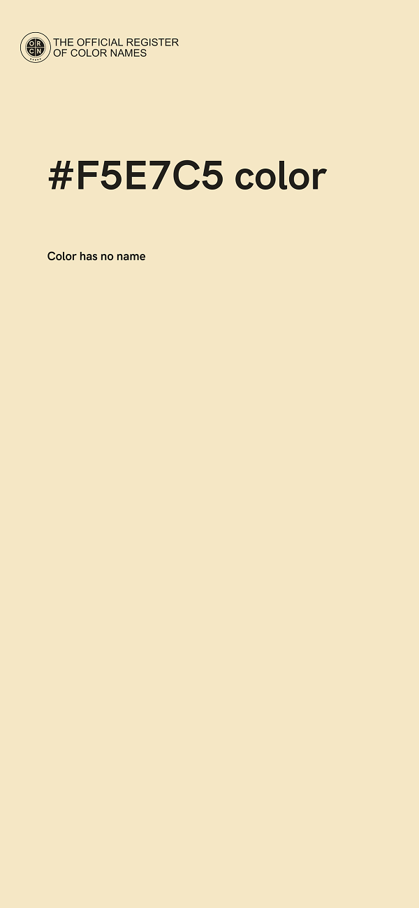 #F5E7C5 color image