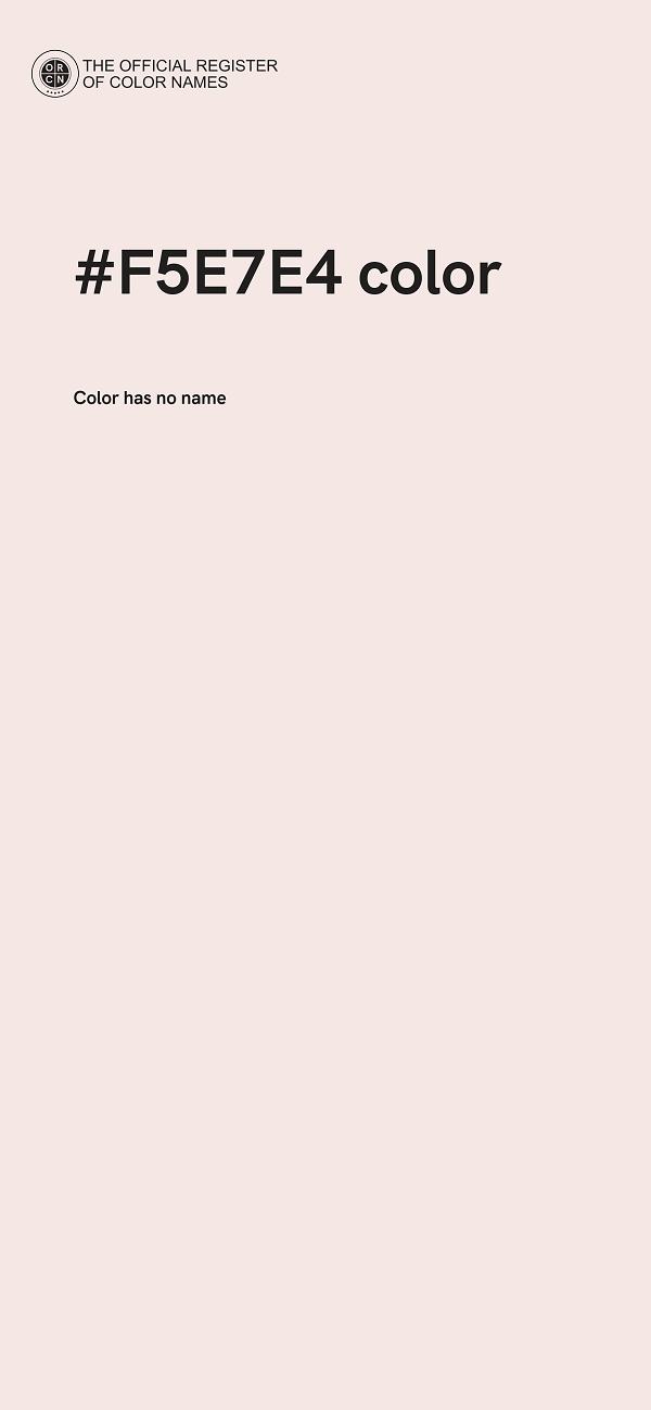 #F5E7E4 color image