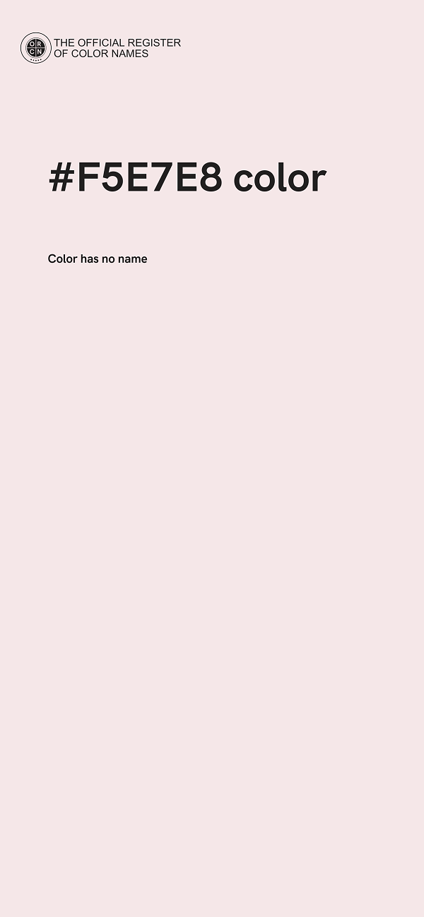 #F5E7E8 color image