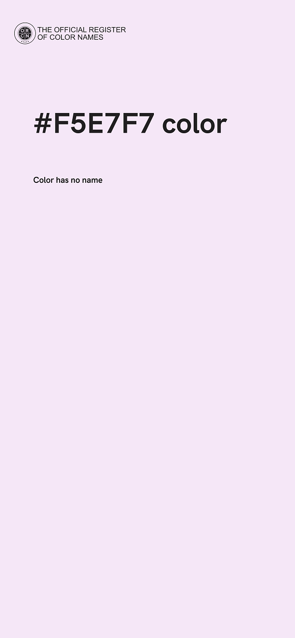 #F5E7F7 color image