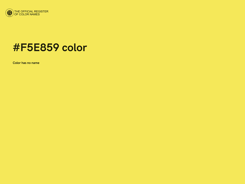 #F5E859 color image