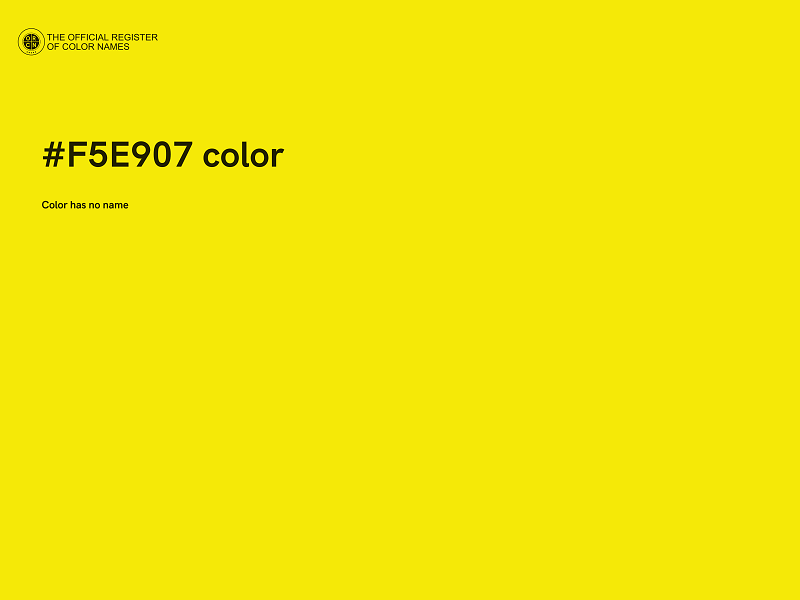 #F5E907 color image