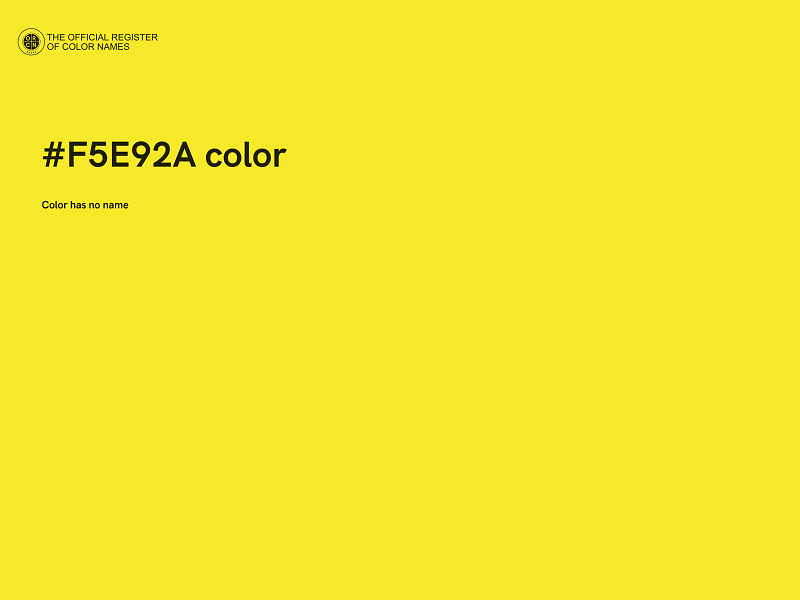 #F5E92A color image