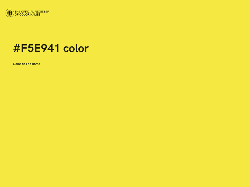 #F5E941 color image