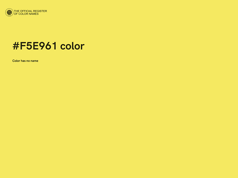 #F5E961 color image