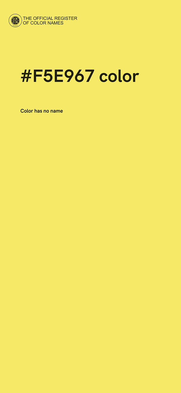 #F5E967 color image