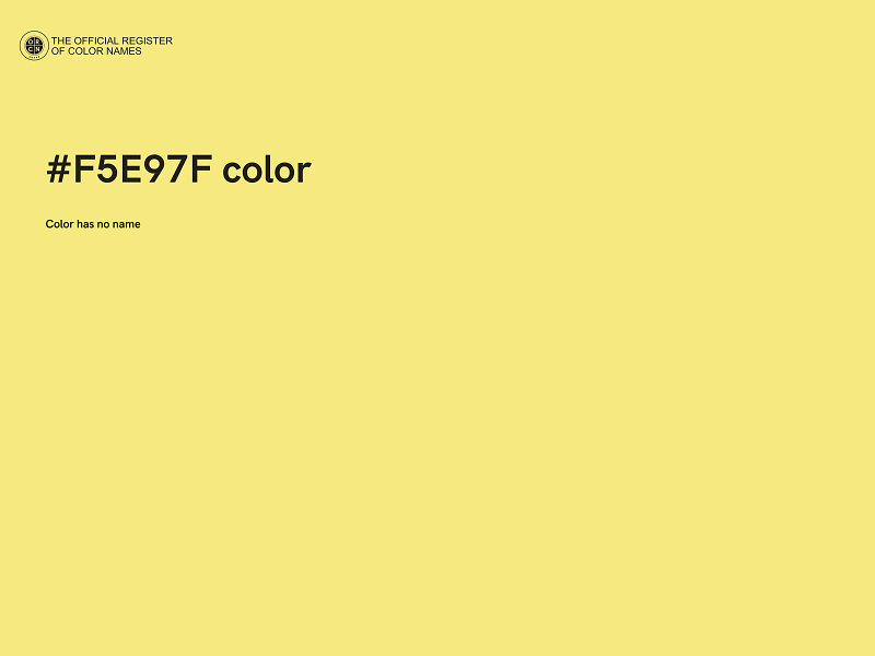 #F5E97F color image