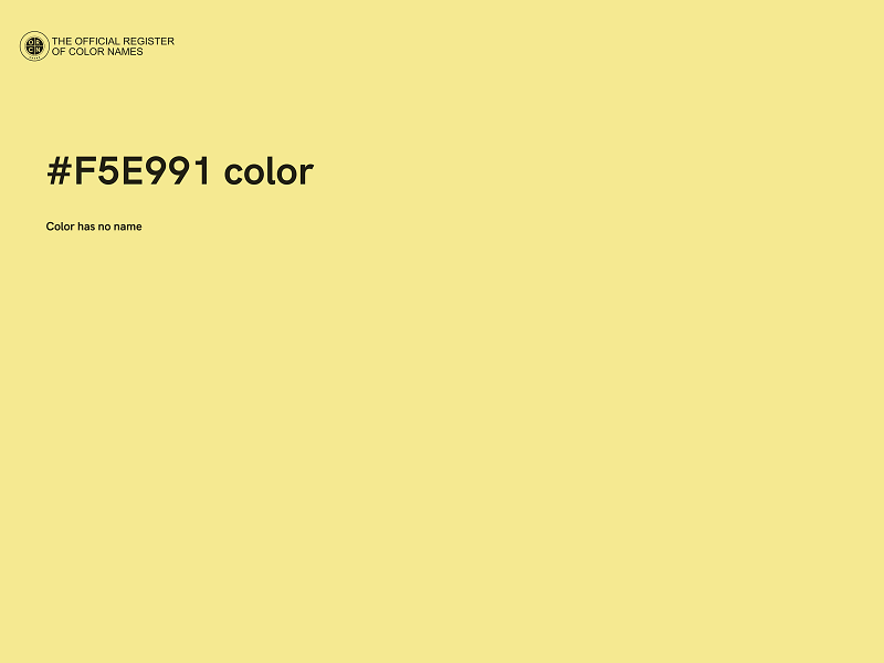 #F5E991 color image