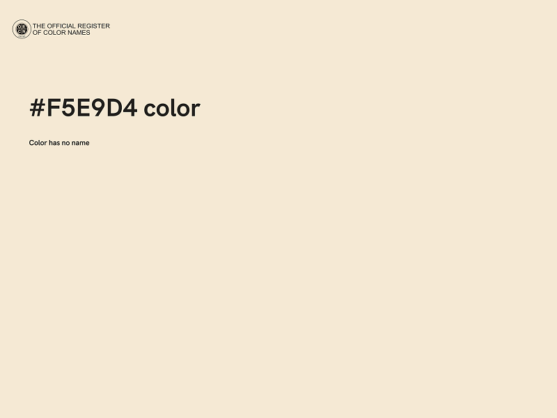 #F5E9D4 color image