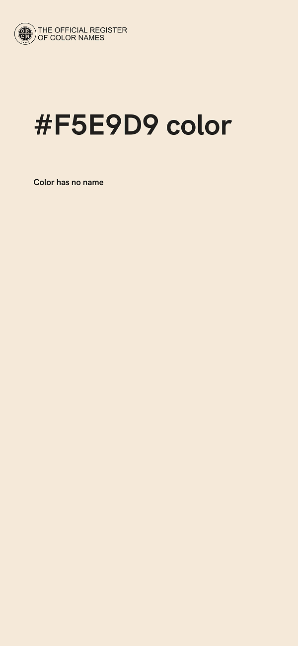 #F5E9D9 color image