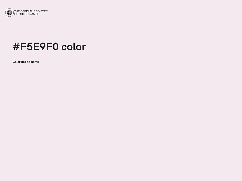 #F5E9F0 color image