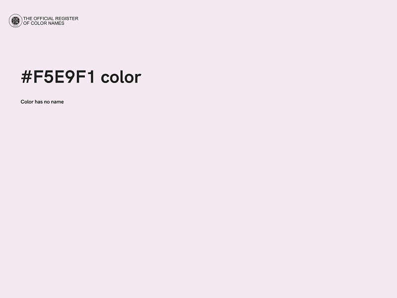 #F5E9F1 color image
