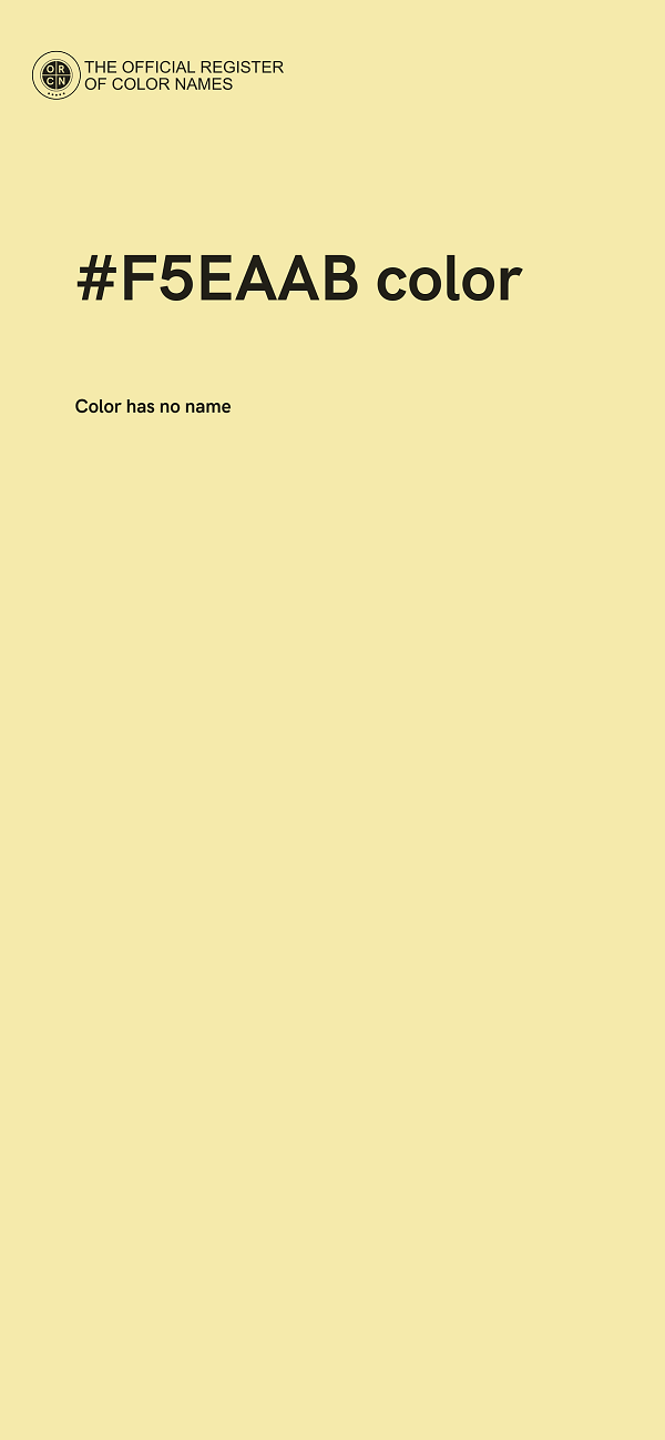 #F5EAAB color image