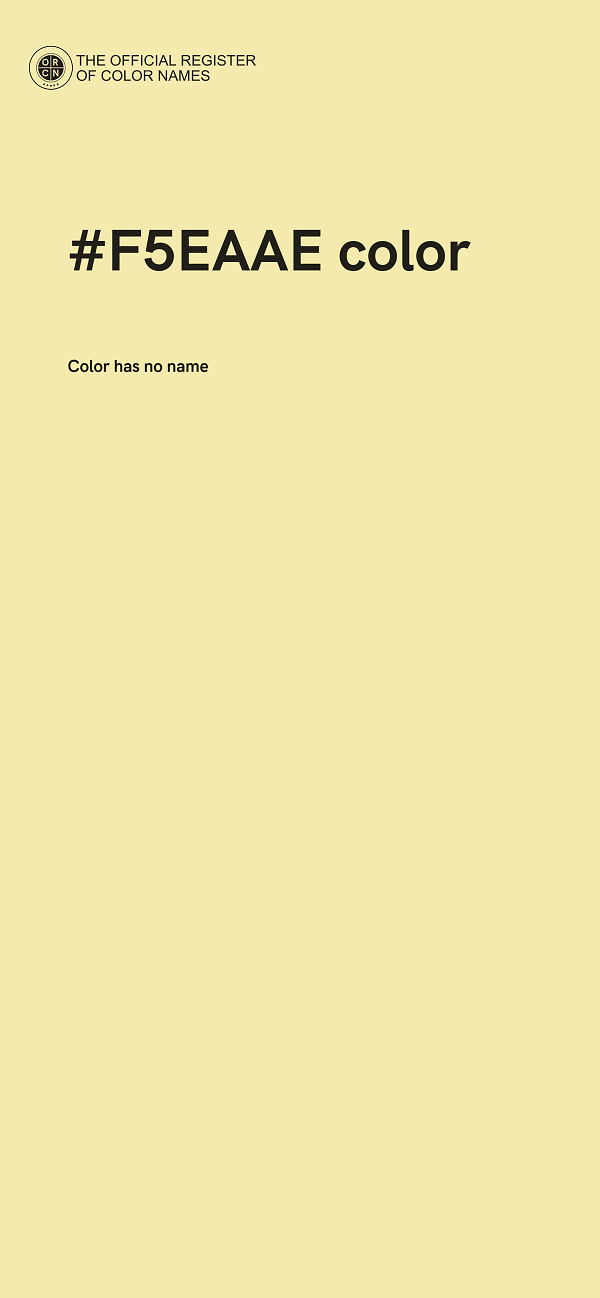 #F5EAAE color image