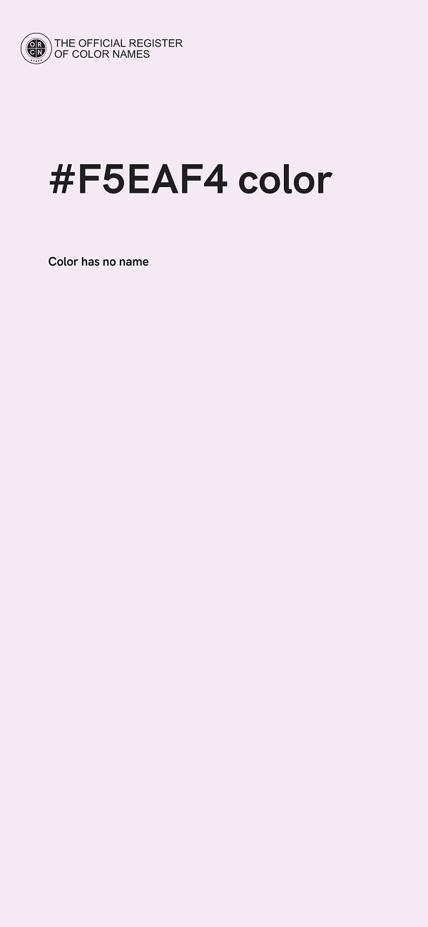 #F5EAF4 color image