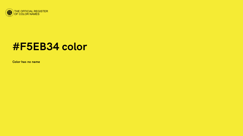 #F5EB34 color image