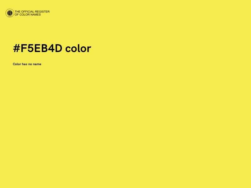 #F5EB4D color image